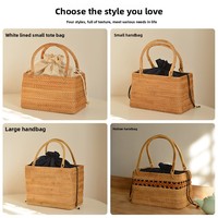 Keranjang Piknik & Tas Penyimpanan Rotan Gaya Korea Buatan Tangan untuk Musim Gugur - Anyaman Rustic Eksotis Multifungsi