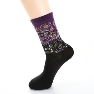 Calcetines de Arte al por Mayor para Mujer y Hombre, de Algodón, Estilo Harajuku, con Pinturas Famosas de <span class=keywords><strong>Van</strong></span> <span class=keywords><strong>Gogh</strong></span>, Calcetines Divertidos de la Mona Lisa de Da <span class=keywords><strong>Vinci</strong></span>, Calcetines Vintage en 3D - Product Image 5