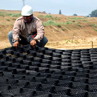 Grille en plastique HDPE pour allée, géocell pour la stabilisation des sols routiers, murs de soutènement en géocell