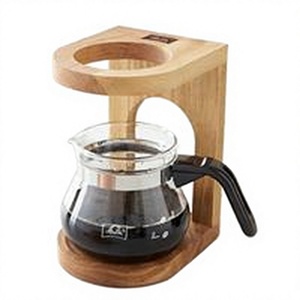 Support pour filtre à café en bois naturel minimaliste et écologique avec une capacité de 350 ml pour la maison et les cafés - Product Image 1