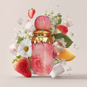 Vente en gros – Nouveau parfum pour femme 100 ml en flacon marbré rose 2026 – Doux parfum gourmand longue tenue Marshmallow & Baies EDP de luxe - Product Image 1