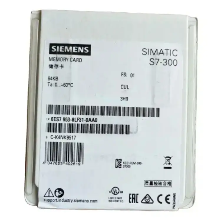 6ES7953-8LF31-0AA0 SIEMENS карта памяти для S7-300/C7/ET 200 3V Nflash 64KB