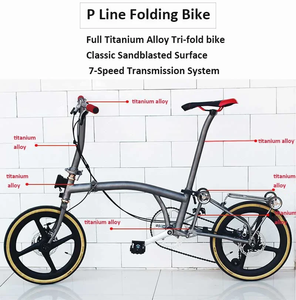 Frein monté à plat de vélo <span class=keywords><strong>pliant</strong></span> en titane, vente en gros, vélo entier - Product Image 2