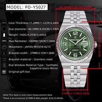 Nouvelle montre mécanique automatique pour homme PAGANI DESIGN 2025, acier inoxydable, mode, saphir, étanche, Reloj Hombre PD-YS027
