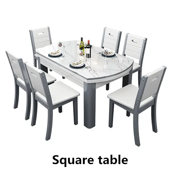 طقم رخامي mesa de jantar أثاث غرفة الطعام طاولة منزلية قابلة للتمديد طاولة manger mesas de comedor خرسانية