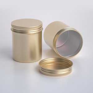 Aluminum Tin Cans with Lids Metal Food Grade Packaging Container Aluminum Jars for Cookie Tea <b>Coffee</b> Candle 250ml 250g 8oz - Product Image 5