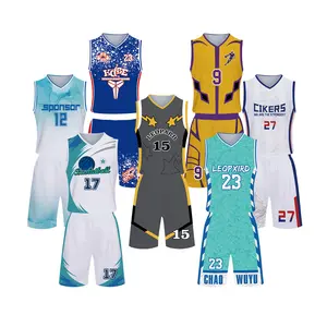 Wholesale Sublimated Stitch Breathable Custom Basketball Wear Custom Wholesale Team Basketball Shooting Shirts