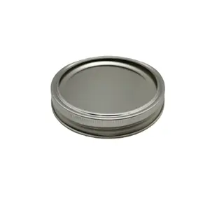 70mm Mason Jar Lids with Discs Wide Mouth Canning Mug Glass Lid Stainless Steel Top Covers Rust Resistant Screw Rings