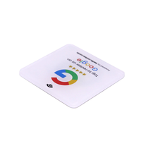 Cartes NFC en acrylique pour usine, cartes Google, cartes RFID, autocollants en acrylique époxy étanches, cartes d'avis pour hôtel