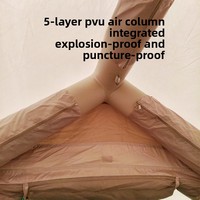Tente pneumatique Zentopia professionnelle 2-en-1 avec auvent intégré, prête à l'emploi quatre saisons, 3000 mm, imperméable et coupe-vent