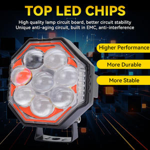 Luz LED para Motocicleta Flash 4 5 6 7 8, Lámpara de Trabajo Auxiliar de Doble Color con Estrobo, Modelo MO-216 para Parachoques de Auto, Camioneta y SUV - Product Image 3