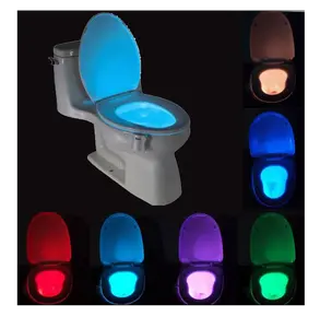 Сенсорный ночник для унитаза Epsilon, светодиодный светильник с инфракрасным датчиком для туалета, 8 цветов, светится в темноте