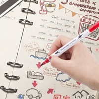 Touchfive — ensemble de stylos à brosse de couleur, 24 couleurs, marqueurs de calligraphie à pointe Fine, pour livres de coloriage adultes