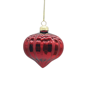 Adornos Navideños de Cristal en Forma de Cebolla, Corazón, Meteoro y Pentagrama, Color Rojo Vino y Gris, de Gamuza Tipo Cisne, Venta al Por Mayor para Productores - Product Image 1