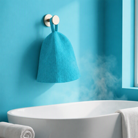 Chapeau de sauna personnalisé en feutre, doux, en laine, protection thermique pour sauna et hammam, vente en gros OEM, évacuation de l'humidité, lavable, durable