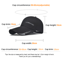Casquette de baseball unisexe en coton et maille, mode décontractée, chapeau de soleil de sport à longue visière, logo imprimé personnalisé, idéale pour l'extérieur et la pêche
