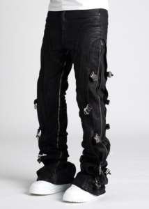 <span class=keywords><strong>ก</strong></span>างเกงยีนส์ผู้ชายทรงสลิม<span class=keywords><strong>ฟ</strong></span>ลare รุ่นปี 2026 คุณภาพสูง แบบสั่งทำพิเศษ สีดำ<span class=keywords><strong>ฟ</strong></span>อก แต่งแผง แต่งขาด แต่งปะ แต่งซิป สไตล์ Y2k ผลิตตามแบบ OEM แฟชั่นสตรีทแวร์ - Product Image 4