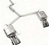 Système d'échappement A-HPF haute performance en acier inoxydable poli miroir de 1,5 mm d'épaisseur avec 2 entrées, garantie de 3 ans, Audi A5