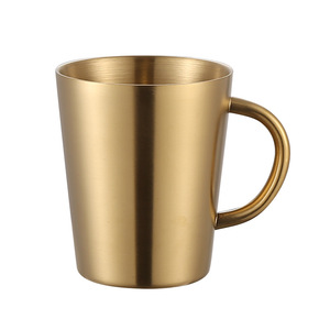 Bicchieri Termici in Acciaio Inox 304 a Doppia Parete, Semplici Tazze Coreane Oro Argento Oro Rosa per Caffè e Tè, per Casa Bar Feste 300 ml - Product Image 5