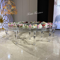 Luxus Hochzeit transparente Serpentine Event Acryl Tisch hochzeit