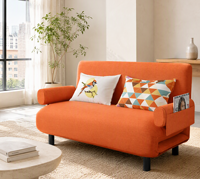 Canapé-lit en tissu lin multi-scénarios, dossier réglable, housse amovible et lavable, coussin épaissi, OEM ODM VLranlife