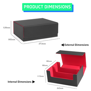 Magnetische Kartenhalterbox 2 Reihen Kartenspielbox für Sportspiele 35PT Kartenhalter TCG MTG Magic the Gathering Karten - Product Image 3