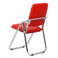 Chaise de bureau pliable en similicuir marron foncé bon marché