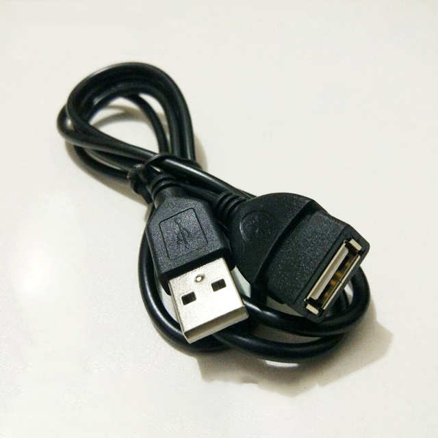 USB 2.0 Eco-Friendly Plastic Extension Cable Male to Female for Car Computer Camera Scanner Luggage Port Data Connections