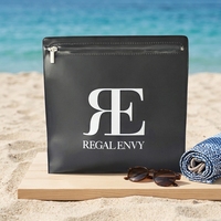 Sacs de maillot de bain imperméables en TPU noir mat pour hommes, avec fermeture éclair, recyclables, écologiques, pour emballage de bikinis, avec logo personnalisé