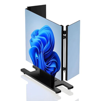Pantalla LED de publicidad digital HD móvil personalizable Elevación hidráulica de 180 ° con cartelera de capacidad plegable