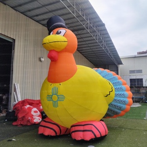 4m Giant <strong>Inflatable</strong> Cartoon <strong>Inflatable</strong> <strong>Turkey</strong> <strong>Costume</strong> Giant <strong>Turkey</strong> <strong>Inflatable</strong> Model With Led Light - Product Image 5