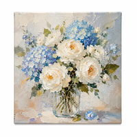 Toile tendue personnalisée 12x12 pouces 100% coton sans acide, triple apprêt, toile d'art vierge Art Déco pour peinture à l'huile Ramadan