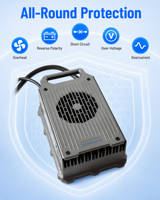 Chargeur rapide pour moto électrique LNLEE 72V 84V 15A, chargeur de batterie intelligent étanche IP68 1200W pour scooter électrique et moto tout-terrain