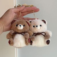 Peluche d'ours mignonne et moelleuse de haute qualité pour pendentif de sac, porte-clés en peluche personnalisé, vente en gros