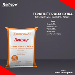 Adhésif professionnel pour carrelage en pierre TERATILE PROLIX EXTRA C2TES2, mortier flexible à haute teneur en polymères pour usage intensif résidentiel - Product Image 4