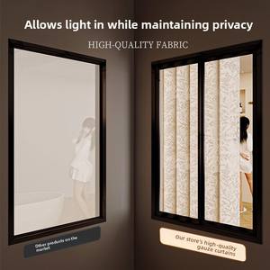 Nouvelle Voile Translucide Épaisse et Douce Style Crème Haut <span class=keywords><strong>de</strong></span> Gamme, <span class=keywords><strong>Rideau</strong></span> <span class=keywords><strong>de</strong></span> Porte Creux Français Sans Perçage pour la Maison - Product Image 3