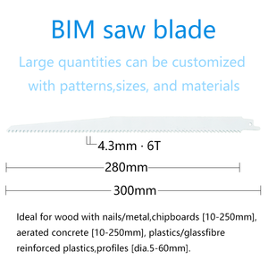Lames de <span class=keywords><strong>scie</strong></span> alternative industrielles S1411DF 6T 280 mm 1,25 mm d'épaisseur pour bois/clous/métal/aggloméré/aéré - Product Image 5