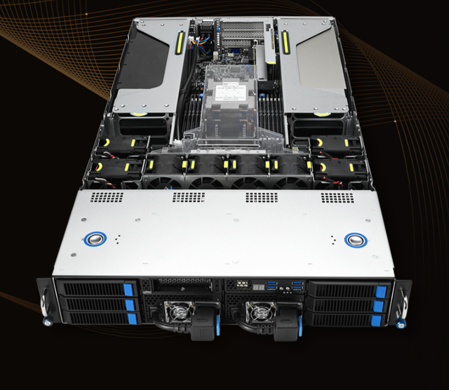 ESC4000A E12 2U GPU Server EPYC 9004 / 9005 series CPU High Density 4 GPU Slots Enterprise Rackmount AI Training Computing
