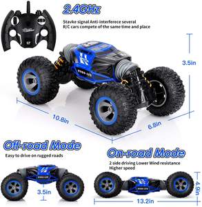 Voiture télécommandée 2.4 GHz haute vitesse Stunt RC Racing <span class=keywords><strong>Car</strong></span> Rock Crawler avec batteries rechargeables pour une utilisation intérieure et extérieure - Product Image 5