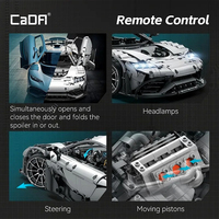 Cada C61503W MOC City 1:8, Gran Coche Deportivo de Alta Tecnología, Supercoche de Carreras, Kit de Modelo de Ladrillos para Adultos, Regalos, 3295 Piezas, Juego de Bloques de Construcción