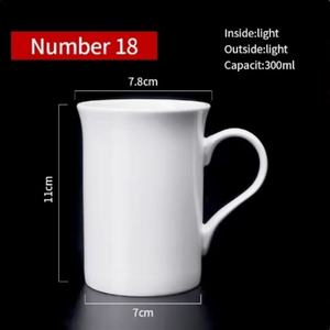 Canecas de Café de Porcelana Branca Lisa Personalizadas, Ecológicas, Duráveis e Resistentes ao Calor, Atacado de Fábrica OEM&ODM - Product Image 3
