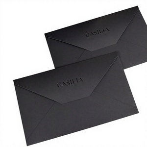 بطاقات تهنئة فاخرة من الورق المقوى بتصميم عتيق أسود مع مغلفات، مثالية للأعمال الصغيرة - Product Image 2