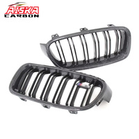 Rejilla Delantera de Fibra de Carbono AISKA para BMW Serie 3 F30 Sedán 2014-2017, Rejilla de Ventilación de Doble Listón
