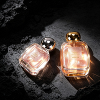 Flacon d'échantillon de parfum 30ml 50ml 100ml, flacon pulvérisateur en verre transparent avec bouchon à sertir facile et capuchon rond