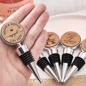Bouchon personnalisé avec nom, bouchons de bouteille de vin en métal coniques sur mesure, bouchons réutilisables pour bars, fêtes, mariages - Product Image 5