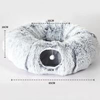 Lit tunnel pour chat en forme de pneu, prix usine PKY, doux et moelleux, pliable, pour chats d'intérieur et petits animaux