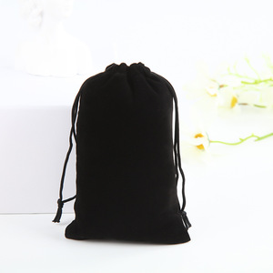 Sac en <span class=keywords><strong>velours</strong></span> à cordon pour bijoux, lunettes, écouteurs, peignes et emballages cosmétiques, personnalisable, vente en gros, logo imprimé - Product Image 5