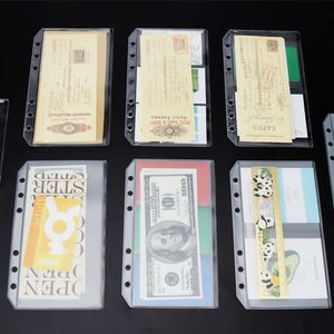 A6-Binder-Taschen, Klare, Milchige, Doppelseitige PVC-Bargeldumschläge, Loseblatt-Hüllen, Kunststoff-Geldumschläge für das Budgetieren, für Karten und Rechnungen - Product Image 1