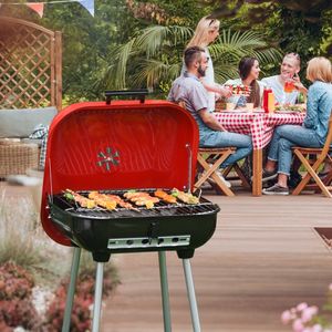 Grand baril à chariot <span class=keywords><strong>Barbecue</strong></span> carré Grand <span class=keywords><strong>barbecue</strong></span> à charbon de bois - Product Image 5