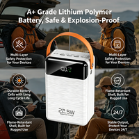 Batterie externe portable 22,5 W à charge rapide avec câbles doubles intégrés, sorties multi-ports, 3 ports d'entrée (Type-C L Micro)